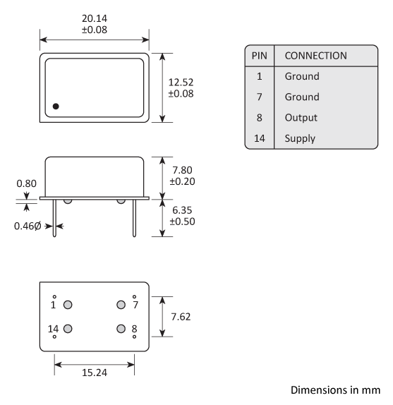Golledge DIL-14 OCXO package