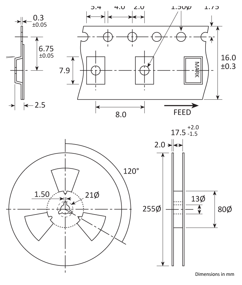 Tape and Reel specifications
