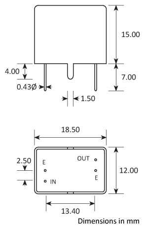 Golledge 18x12mm leaded crystal filter package