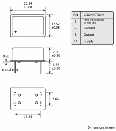 Golledge DIL-14 OCXO package